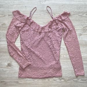Western Blush Lace Top